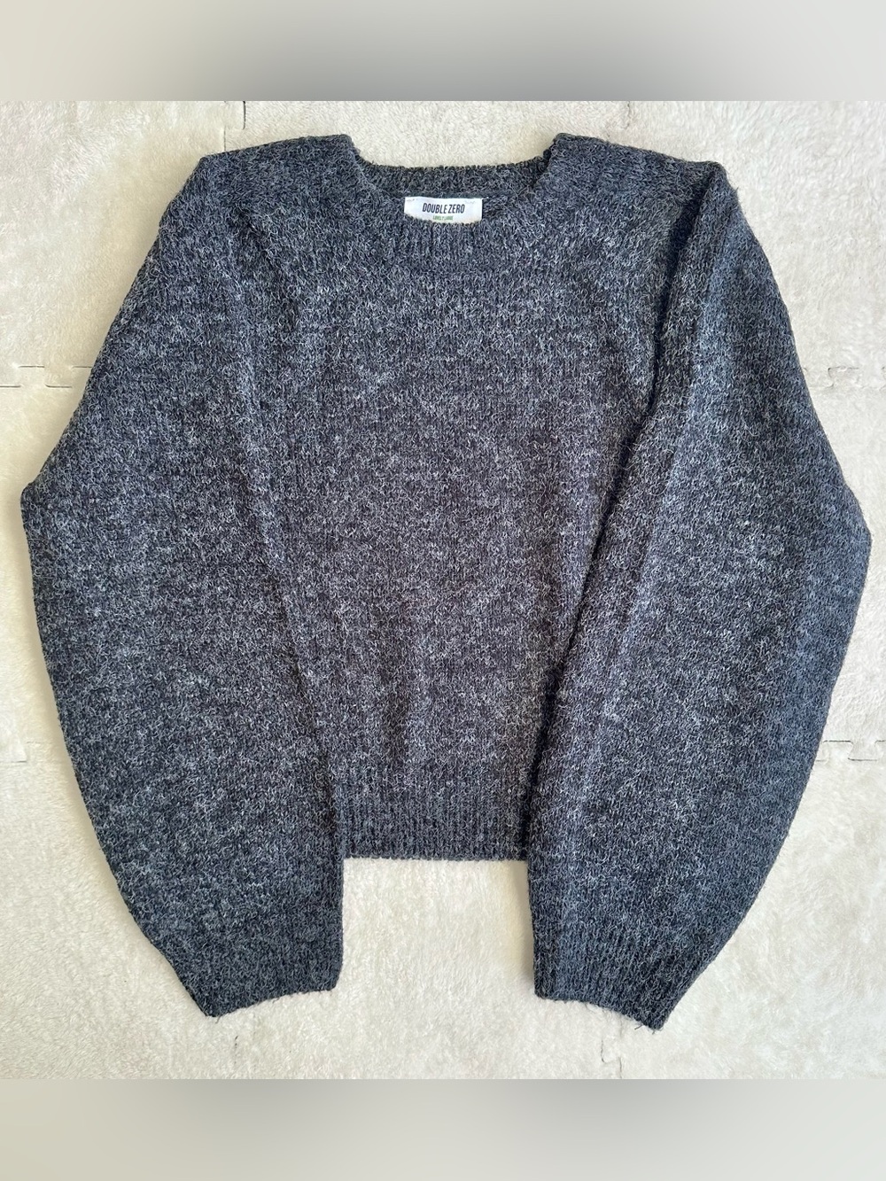 Double Zero dark gray knit sweater, size large